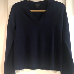 NWOT J Crew 100% cashmere navy blue sweater